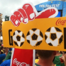 You're never too far from a Coca-Cola logo at a FIFA World Cup.